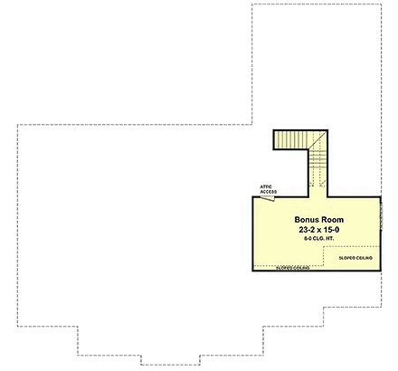 Contemporary, Country, European, Farmhouse, Traditional House Plan 102044 with 4 Beds, 4 Baths, 2 Car Garage Second Level Plan