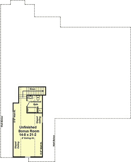 Country, Farmhouse, Ranch House Plan 102056 with 3 Beds, 3 Baths, 2 Car Garage Second Level Plan
