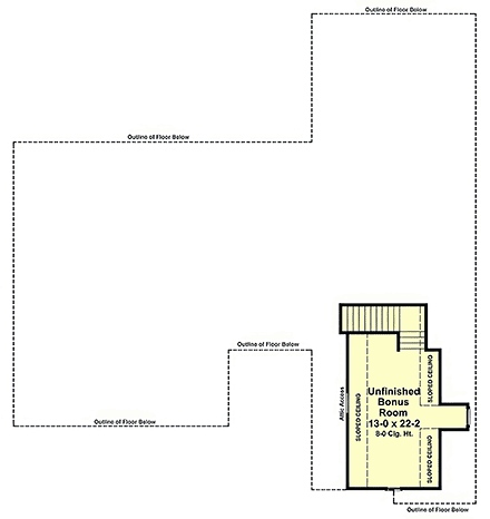 Contemporary, Country, Craftsman, Farmhouse, Southern House Plan 102065 with 4 Beds, 3 Baths, 2 Car Garage Second Level Plan