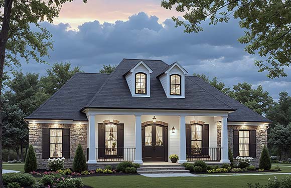 Contemporary, Farmhouse, Ranch, Traditional House Plan 102070 with 3 Beds, 3 Baths, 2 Car Garage Elevation