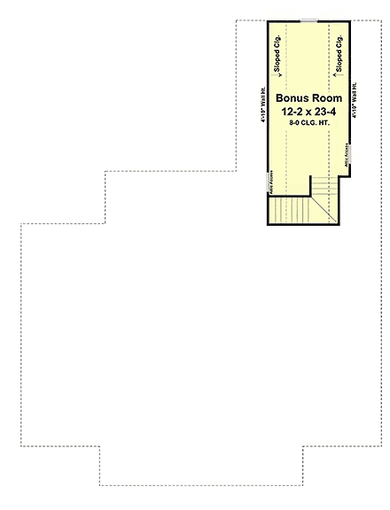 Contemporary, Country, Farmhouse, Ranch House Plan 102078 with 3 Beds, 2 Baths, 2 Car Garage Second Level Plan