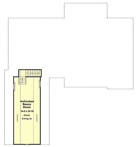 Country, Ranch, Traditional House Plan 102091 with 3 Beds, 3 Baths, 3 Car Garage Second Level Plan