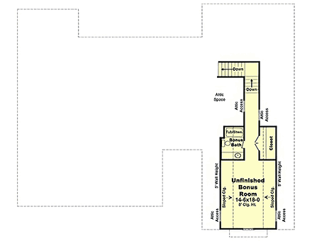 Contemporary, Craftsman, Farmhouse, Ranch House Plan 102094 with 4 Beds, 3 Baths, 2 Car Garage Second Level Plan