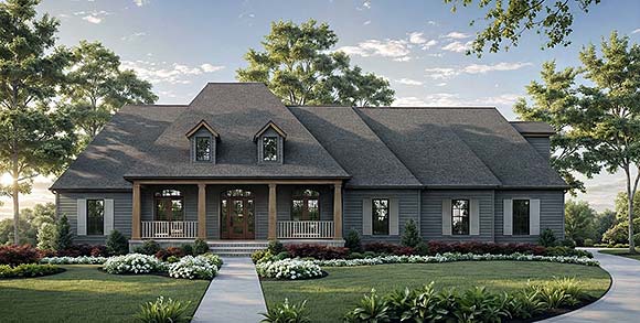 Country, Ranch, Traditional House Plan 102096 with 4 Beds, 3 Baths, 2 Car Garage Elevation