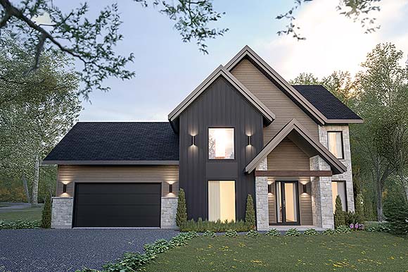 Contemporary, Craftsman, Farmhouse House Plan 102102 with 3 Beds, 3 Baths, 2 Car Garage Elevation
