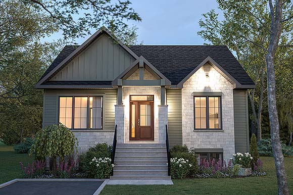 Cottage, Country, Craftsman, Farmhouse House Plan 102106 with 2 Beds, 1 Baths Elevation