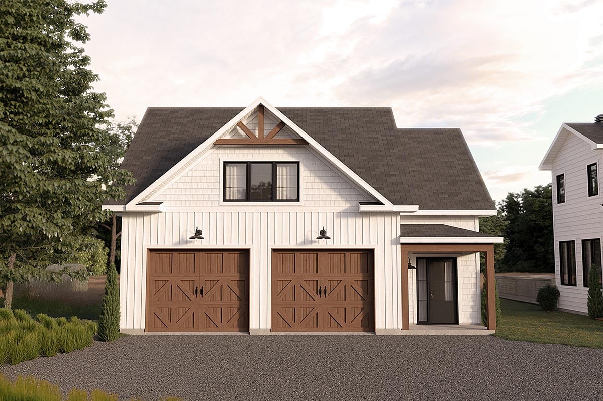 Garage Plan 102107 - 2 Car Garage New American Style | COOLhouseplans.com