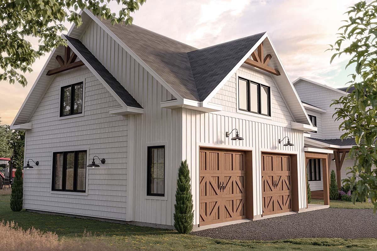 Garage Plan 102107 - 2 Car Garage New American Style | COOLhouseplans.com