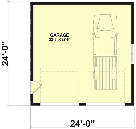 Contemporary, Craftsman, Modern 2 Car Garage Plan 102108 First Level Plan