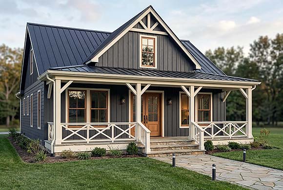 Cottage, Country, Craftsman, Farmhouse, Ranch, Southern, Traditional House Plan 102223 with 3 Beds, 3 Baths Elevation