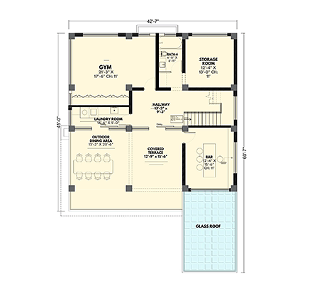 Contemporary, Mediterranean House Plan 102224 with 5 Beds, 7 Baths Third Level Plan