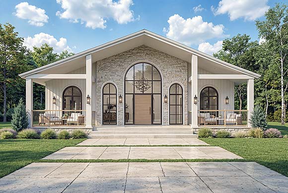 Country, Farmhouse, Ranch, Southern, Traditional House Plan 102226 with 3 Beds, 2 Baths, 2 Car Garage Elevation