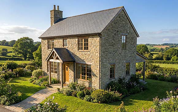 Cottage, Country, European, Farmhouse, Traditional House Plan 102303 with 2 Beds, 3 Baths Elevation