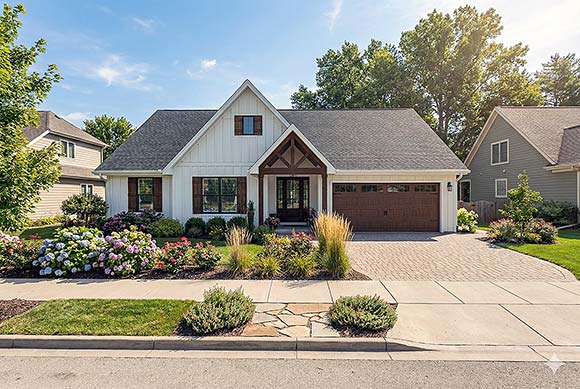 Contemporary, Farmhouse, Ranch House Plan 102305 with 3 Beds, 2 Baths, 2 Car Garage Elevation