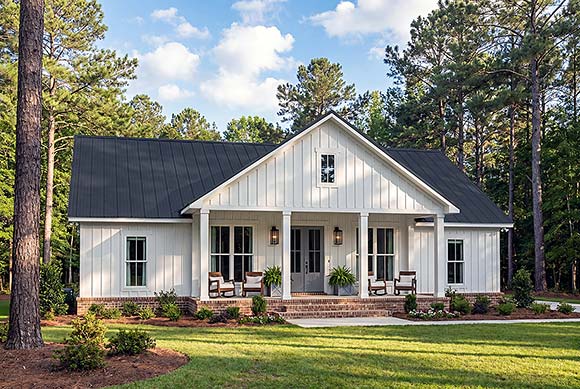 Country, Farmhouse, Southern, Traditional House Plan 102405 with 4 Beds, 3 Baths Elevation