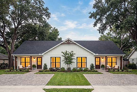 Contemporary, Country, Farmhouse, Traditional Multi-Family Plan 102408 with 8 Beds, 6 Baths Elevation
