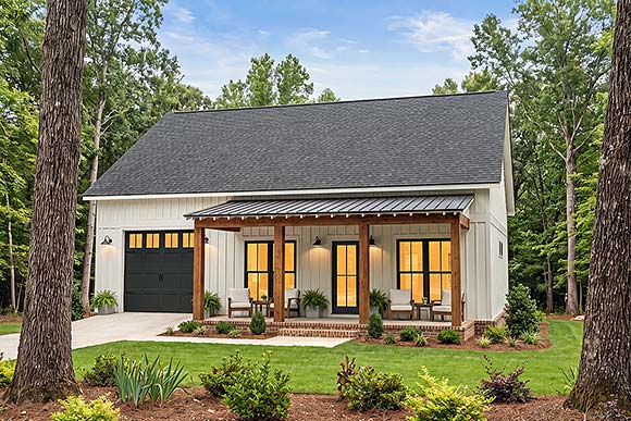 Barndominium, Country, Southern House Plan 102417 with 2 Beds, 2 Baths, 2 Car Garage Elevation