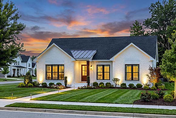 Contemporary, Country, Farmhouse, Traditional House Plan 102422 with 3 Beds, 2 Baths Elevation