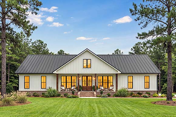 Country, Farmhouse, Traditional House Plan 102424 with 3 Beds, 2 Baths, 2 Car Garage Elevation