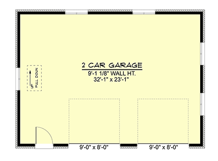 Country, Craftsman, Traditional 2 Car Garage Plan 102504 First Level Plan