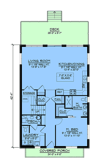 Coastal, Contemporary, Cottage, Country, Craftsman House Plan 102508 with 5 Beds, 4 Baths First Level Plan