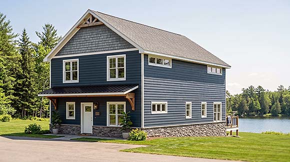Coastal, Contemporary, Cottage, Country, Craftsman House Plan 102508 with 5 Beds, 4 Baths Elevation