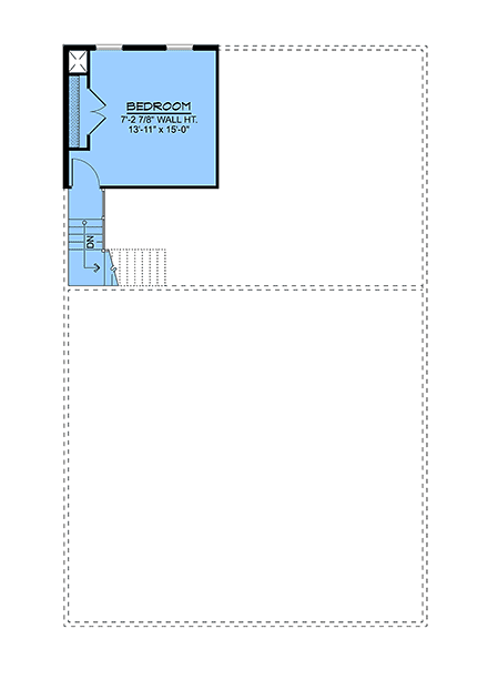 Barndominium, Country House Plan 102509 with 1 Beds, 1 Baths, 4 Car Garage Second Level Plan