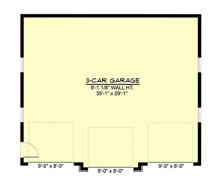 Modern 3 Car Garage Plan 102529 First Level Plan