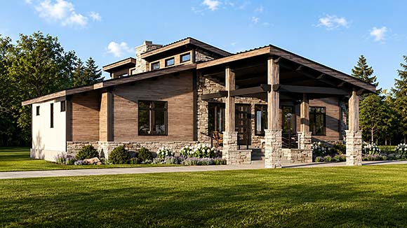 Coastal, Country, Craftsman, Modern, New American House Plan 102540 with 3 Beds, 4 Baths Elevation