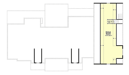 Country, Craftsman, Farmhouse, New American, Traditional House Plan 102549 with 3 Beds, 4 Baths, 3 Car Garage Second Level Plan
