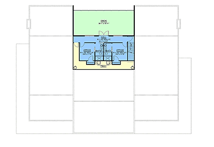 Barndominium, Modern Multi-Family Plan 102552 with 4 Beds, 7 Baths, 3 Car Garage Second Level Plan