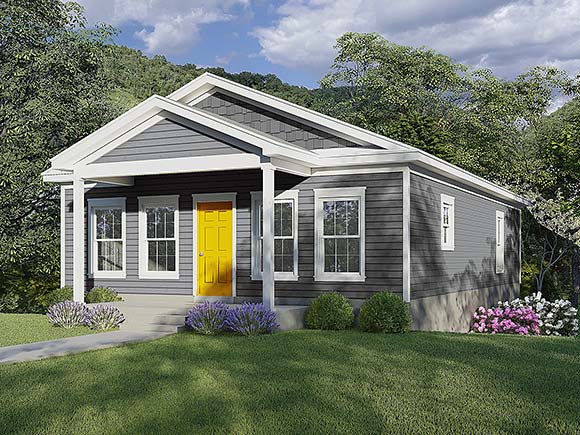 Ranch, Traditional House Plan 102624 with 3 Beds, 2 Baths Elevation