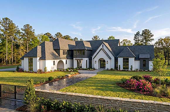 Contemporary, Cottage, Country, European, French Country House Plan 102803 with 5 Beds, 5 Baths, 6 Car Garage Elevation