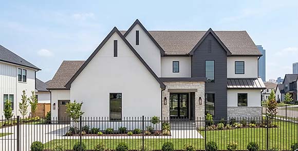 Contemporary, Cottage, European House Plan 102823 with 5 Beds, 4 Baths, 3 Car Garage Elevation