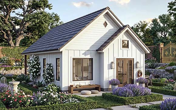 Contemporary, Cottage, Farmhouse, Traditional House Plan 102826 with 1 Beds, 1 Baths Elevation