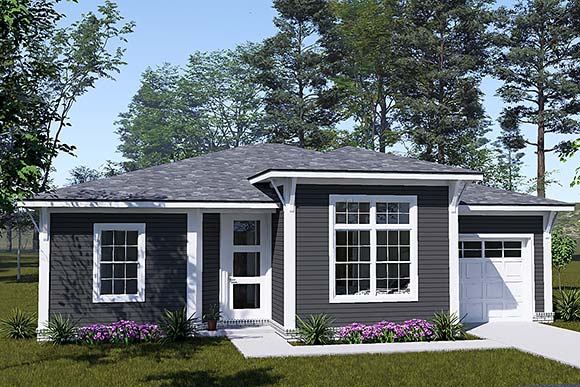 Craftsman, Modern House Plan 102914 with 3 Beds, 2 Baths, 2 Car Garage Elevation