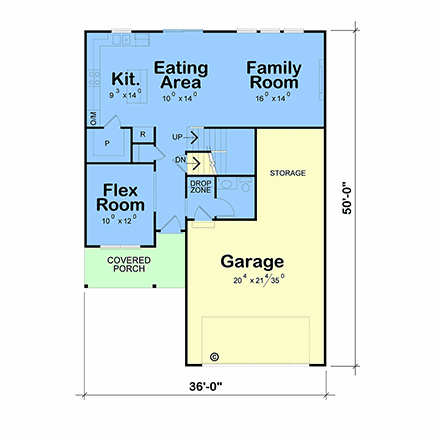 Contemporary, Farmhouse, Traditional House Plan 103101 with 4 Beds, 4 Baths, 2 Car Garage First Level Plan