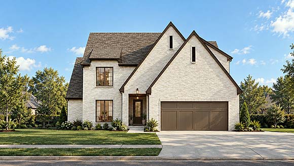 European House Plan 103202 with 4 Beds, 4 Baths, 2 Car Garage Elevation
