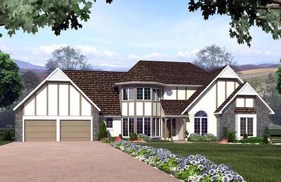European, Traditional, Tudor House Plan 10555 with 3 Beds, 3 Baths, 2 Car Garage Elevation