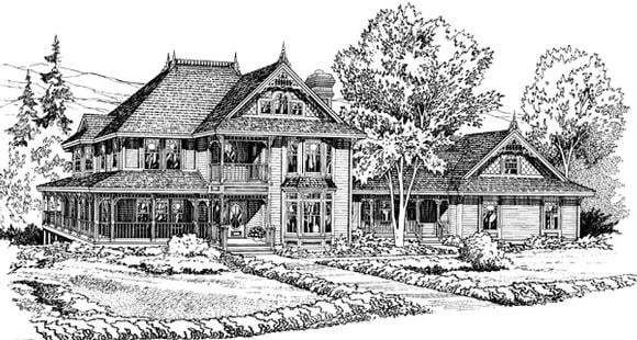 Victorian House Plan 10689 with 5 Beds, 4 Baths, 2 Car Garage Elevation