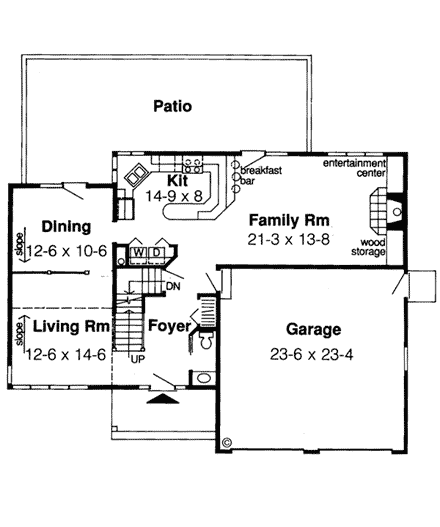 Retro, Traditional House Plan 10787 with 3 Beds, 3 Baths, 2 Car Garage First Level Plan