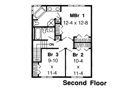 Retro, Traditional House Plan 10787 with 3 Beds, 3 Baths, 2 Car Garage Second Level Plan