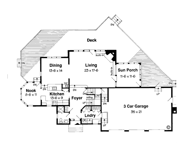 Cape Cod, Coastal, Cottage, Victorian House Plan 19391 with 2 Beds, 4 Baths Level One