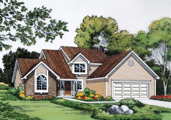 Traditional House Plan 20068 with 3 Beds, 3 Baths, 2 Car Garage Elevation