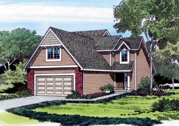 Country, Traditional House Plan 20133 with 3 Beds, 3 Baths, 2 Car Garage Elevation