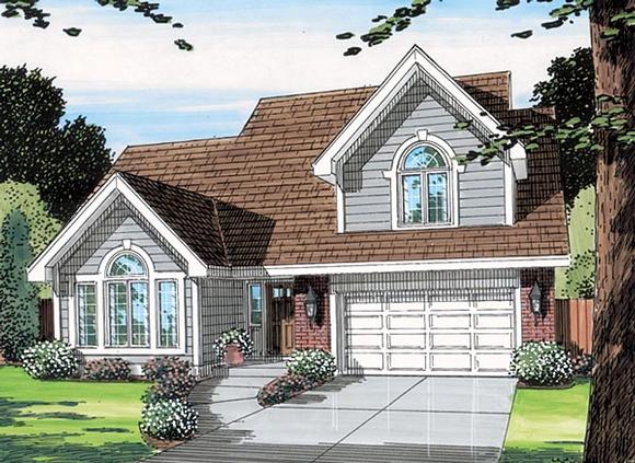 Traditional House Plan 20134 with 4 Beds, 3 Baths, 2 Car Garage Elevation