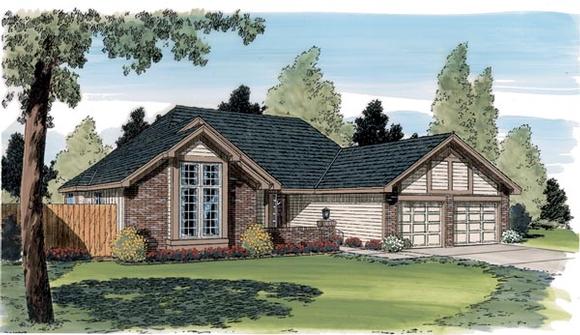 Contemporary, One-Story, Traditional House Plan 20182 with 3 Beds, 2 Baths, 2 Car Garage Elevation