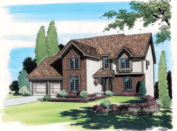 European, Traditional House Plan 20210 with 4 Beds, 4 Baths, 2 Car Garage Elevation