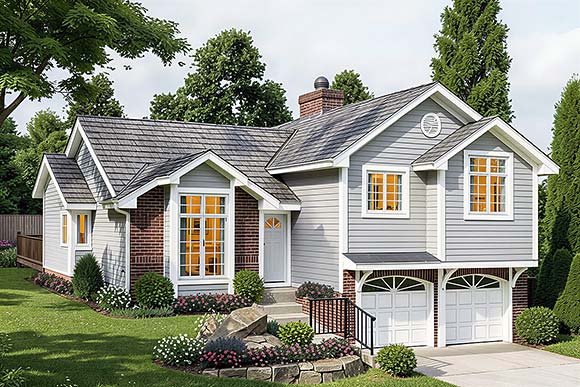 Traditional House Plan 20218 with 3 Beds, 3 Baths, 2 Car Garage Elevation