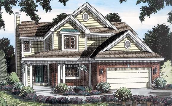 Traditional House Plan 20226 with 3 Beds, 3 Baths, 2 Car Garage Elevation